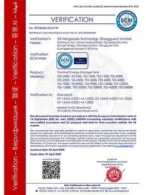 Certification PED (Directive Équipements sous Pression)