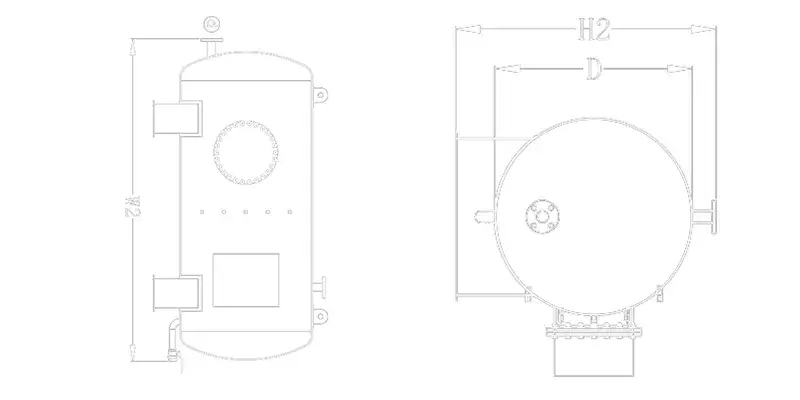 Réservoir horizontal de stockage d'énergie thermique